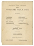 Program From the Opening Ceremonies of the Brooklyn Bridge in 1883